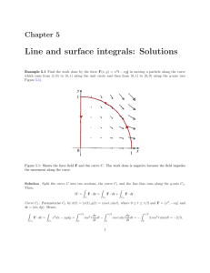 Line and surface integrals: Solutions