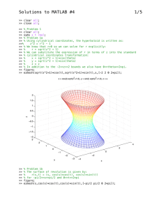 Solutions to MATLAB #4 1/5