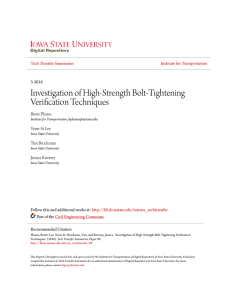 Investigation of High-Strength Bolt-Tightening Verification Techniques