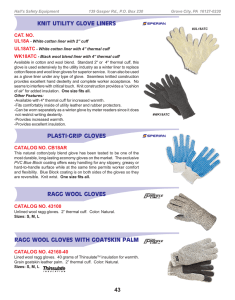 PLASTI-GRIP GLOVES 43 KNIT UTILITY GLOVE LINERS RAGG