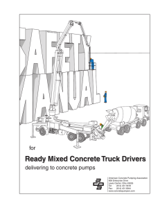 delivering to concrete pumps for