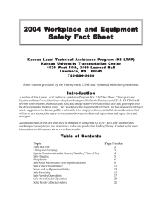 Workplace and Equipment Safety Fact Sheet