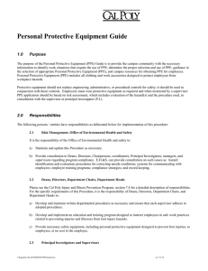 Personal Protective Equipment Guide - AFD