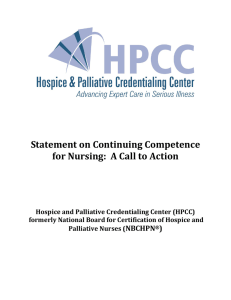 Statement on Continuing Competence for Nursing: A Call to