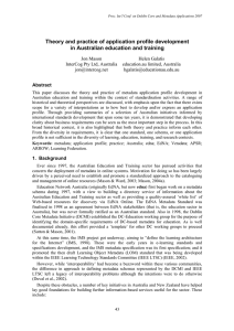 Theory and practice of application profile development in Australian