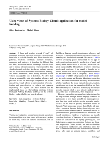 Using views of Systems Biology Cloud: application for model