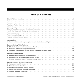 Table of Contents - Canadian Pharmacists Association