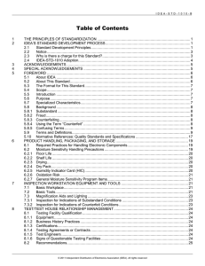 to view the IDEA-STD-1010-B Table of Contents.