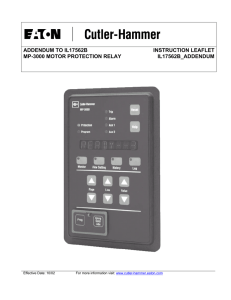 MP-3000 Motor Protection Relay