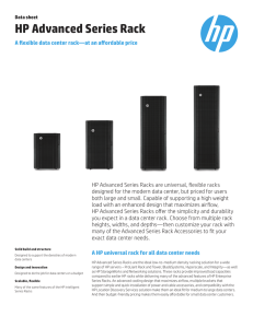 HP Advanced Series Rack a data center workhorse—at an