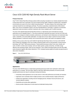 Cisco UCS C200 M2 High-Density Rack