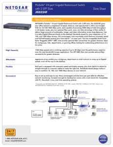 ProSafe® 24-port Gigabit Rackmount Switch with 2 SFP Slots Data
