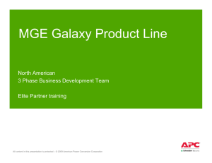 MGE Galaxy Product Line