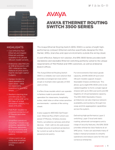 Avaya Ethernet Routing Switch 3500 Series