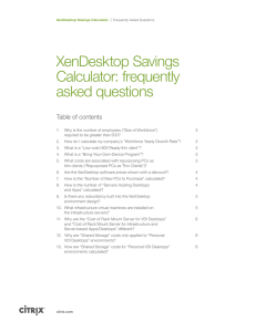 XenDesktop Savings Calculator