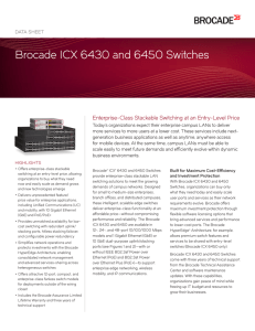 Brocade ICX 6430 and 6450 Switches Data Sheet