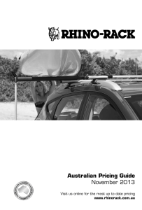 Australian Pricing Guide November 2013 - Rhino-Rack