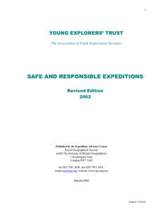 safe and responsible expeditions