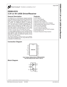 DS90LV019 3.3V or 5V LVDS Driver/Receiver