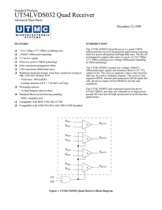 UT54LVDS032 Quad Receiver