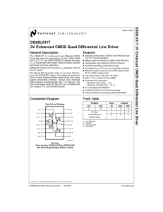 DS26LV31T 3V Enhanced CMOS Quad Differential Line Driver