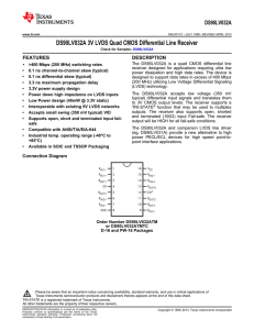 DS90LV032A 3V LVDS Quad CMOS Differential Line Receiver (Rev