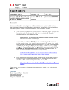 Specifications for the approval of type of electricity meters equipped