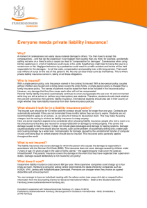 Private Liability Coverage leaflet