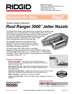 Root Ranger 3000 Jetter Nozzle