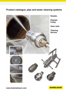 Product catalogue, pipe and sewer cleaning systems
