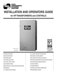 Installation Instructions - Vista Professional Outdoor Lighting