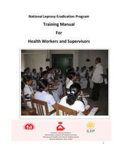 Training Manual For Health Workers and Supervisors