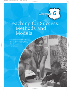 Teaching for Success: Methods and Models