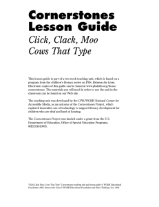 Cornerstones Lesson Guide