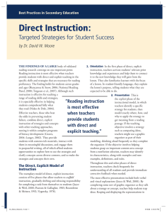 Direct Instruction - National Geographic Learning