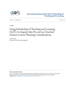 Using Scholarship of Teaching and Learning (SoTL)
