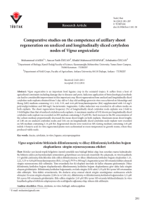 Comparative studies on the competence of axillary shoot
