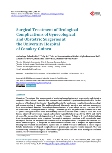 Surgical Treatment of Urological Complications of Gynecological