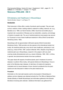 Reference PRELUDE : HB 41 Ethnobotany and Healthcare in