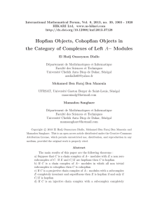Hopﬁan Objects, Cohopﬁan Objects in the Category of