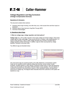 Voltage Regulators and Sag Correctors