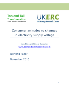 Consumer attitudes to changes in electricity supply voltage