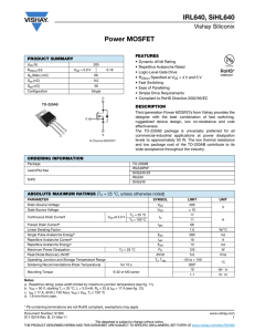 Power MOSFET IRL640, SiHL640