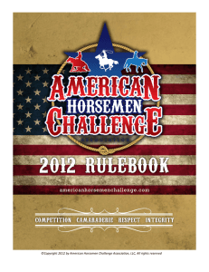 AHCA - Rule Book - American Horsemen Challenge Association