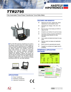 TTR2795 - Haefely Hipotronics