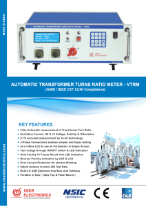 Automatic Transformer Turns Ratio Meter