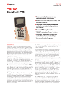 TTR™100 Handheld TTR - Unitronics Electric