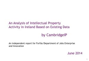 An Analysis of Intellectual Property Activity in Ireland Based on