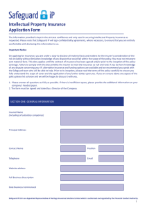 Intellectual Property Insurance Application Form