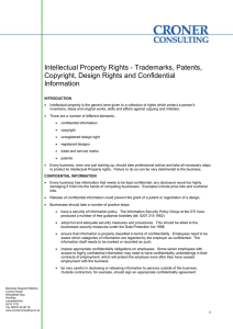 Intellectual Property Rights - Trademarks, Patents, Copyright